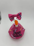 Birthday Goose Outfit – Handmade Party Decor, 7" desk Geese