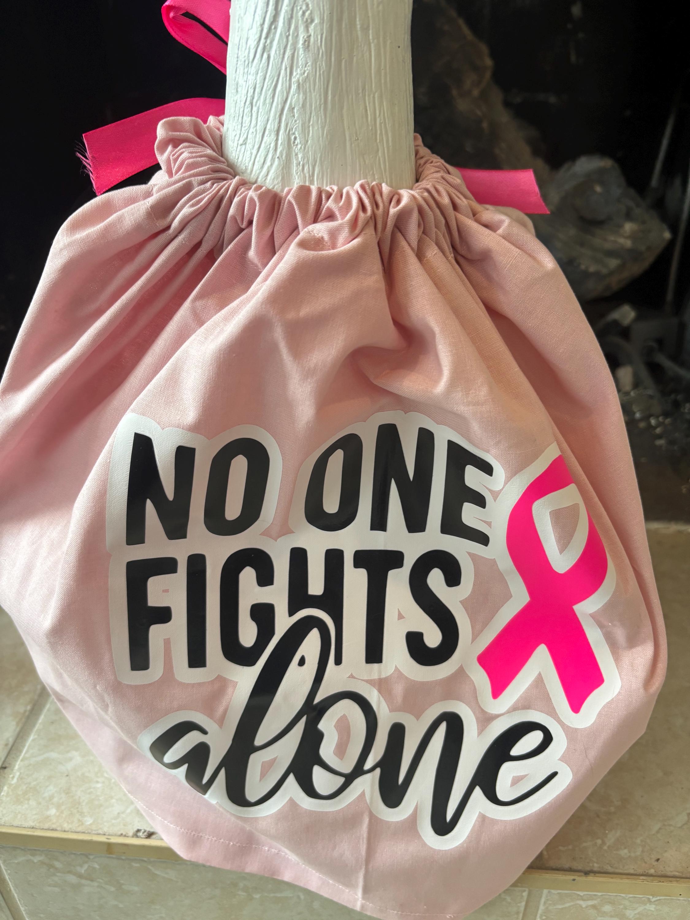 Breast Cancer Awareness Goose Outfit – Handmade Porch Decor (Fits 23–29″ Goose)