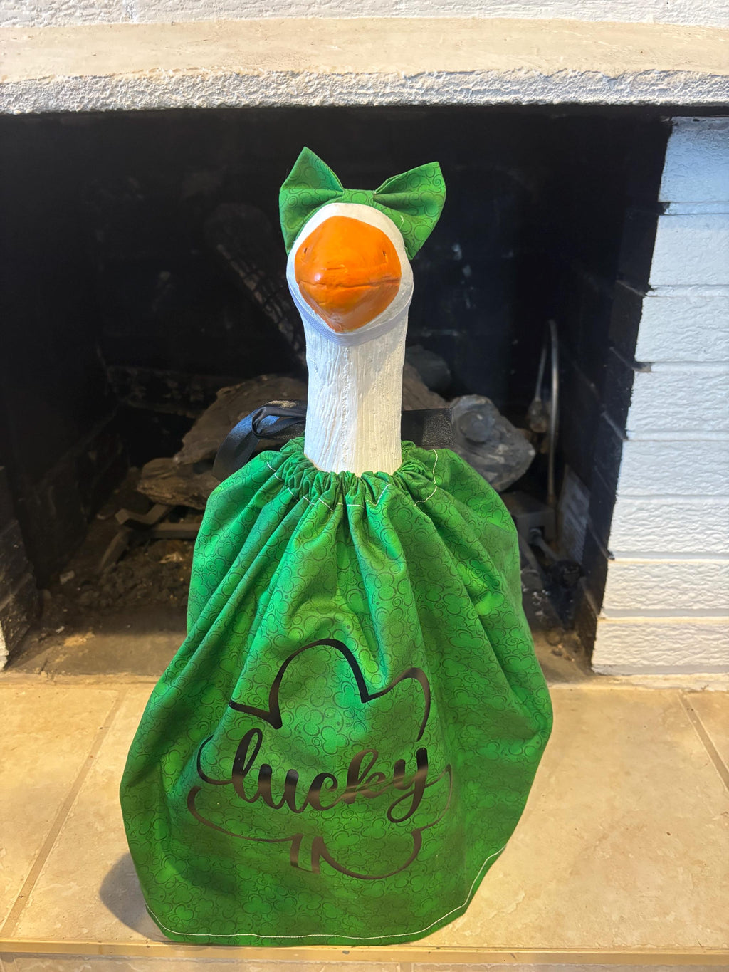 St. Patrick's Day Porch Goose Outfit