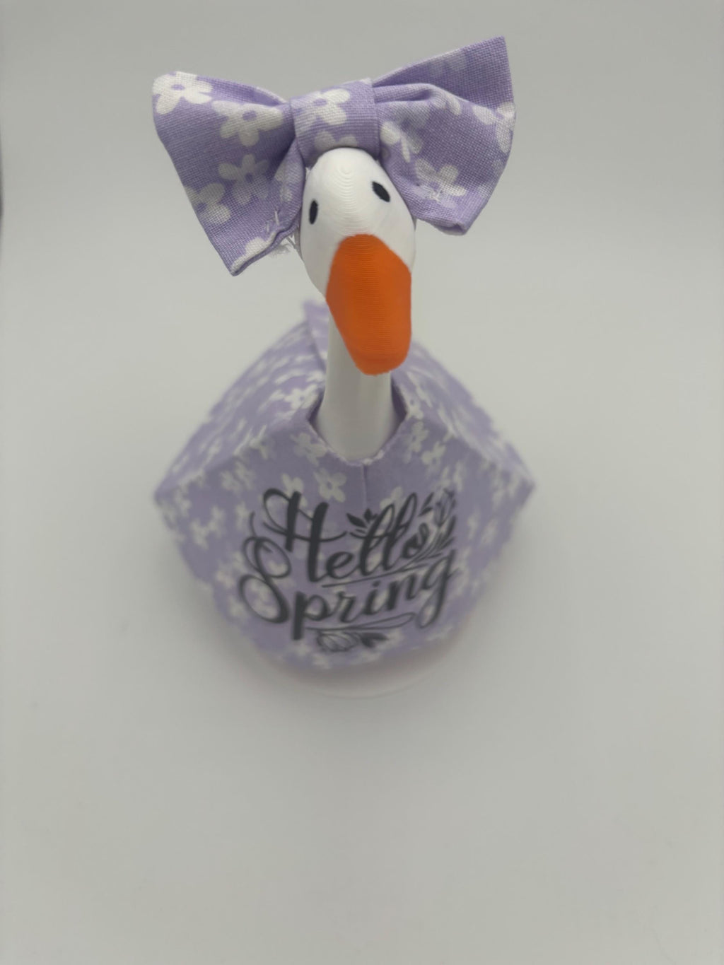 Hello Spring Desk Goose Outfit – Handmade Holiday Decor