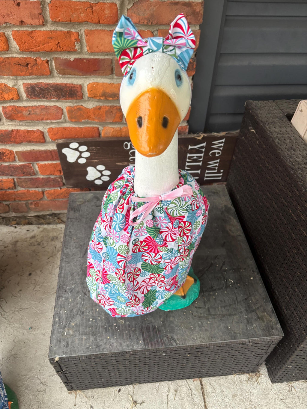 Christmas Porch Goose Outfit