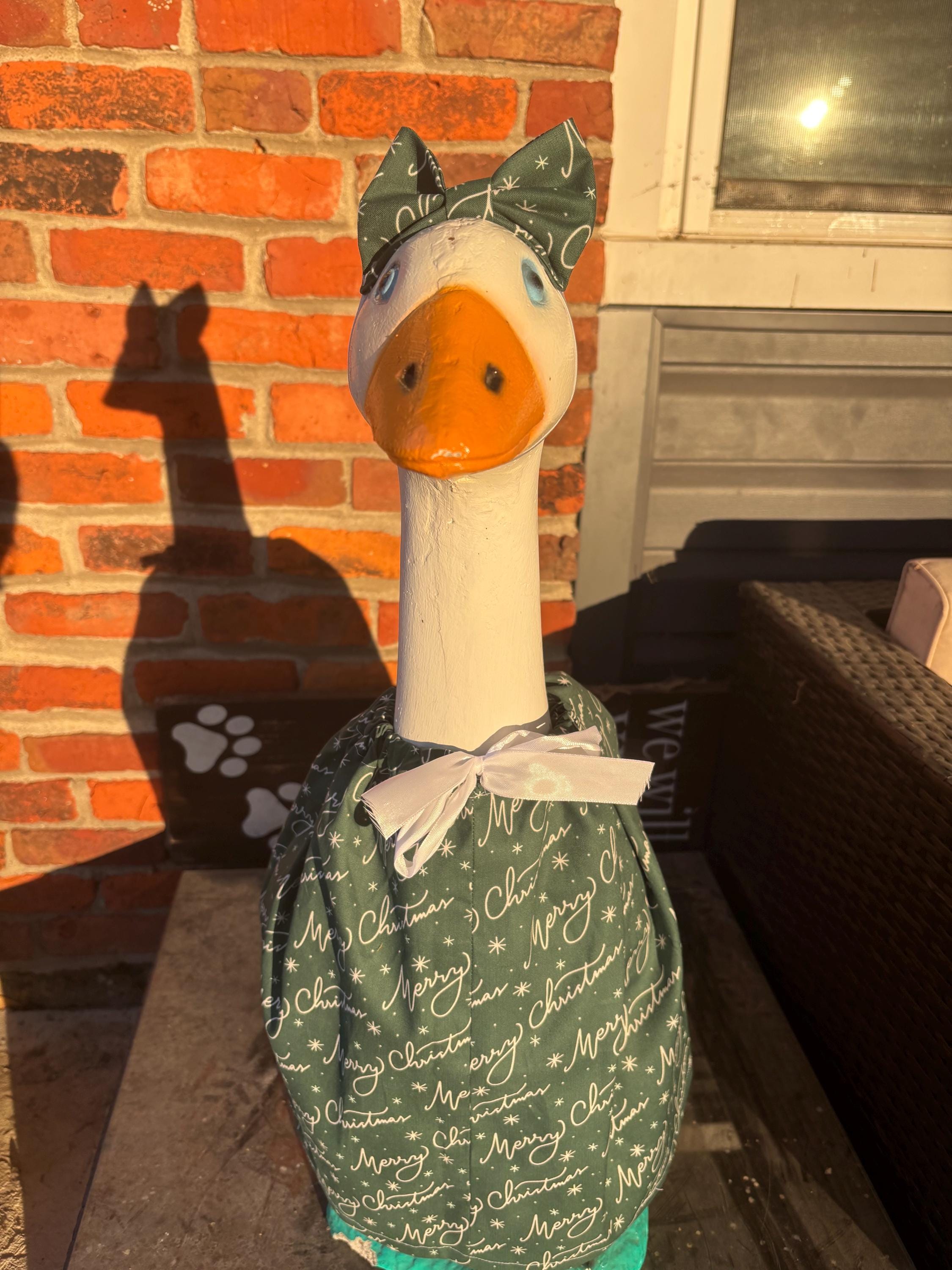 Christmas Porch Goose Outfit