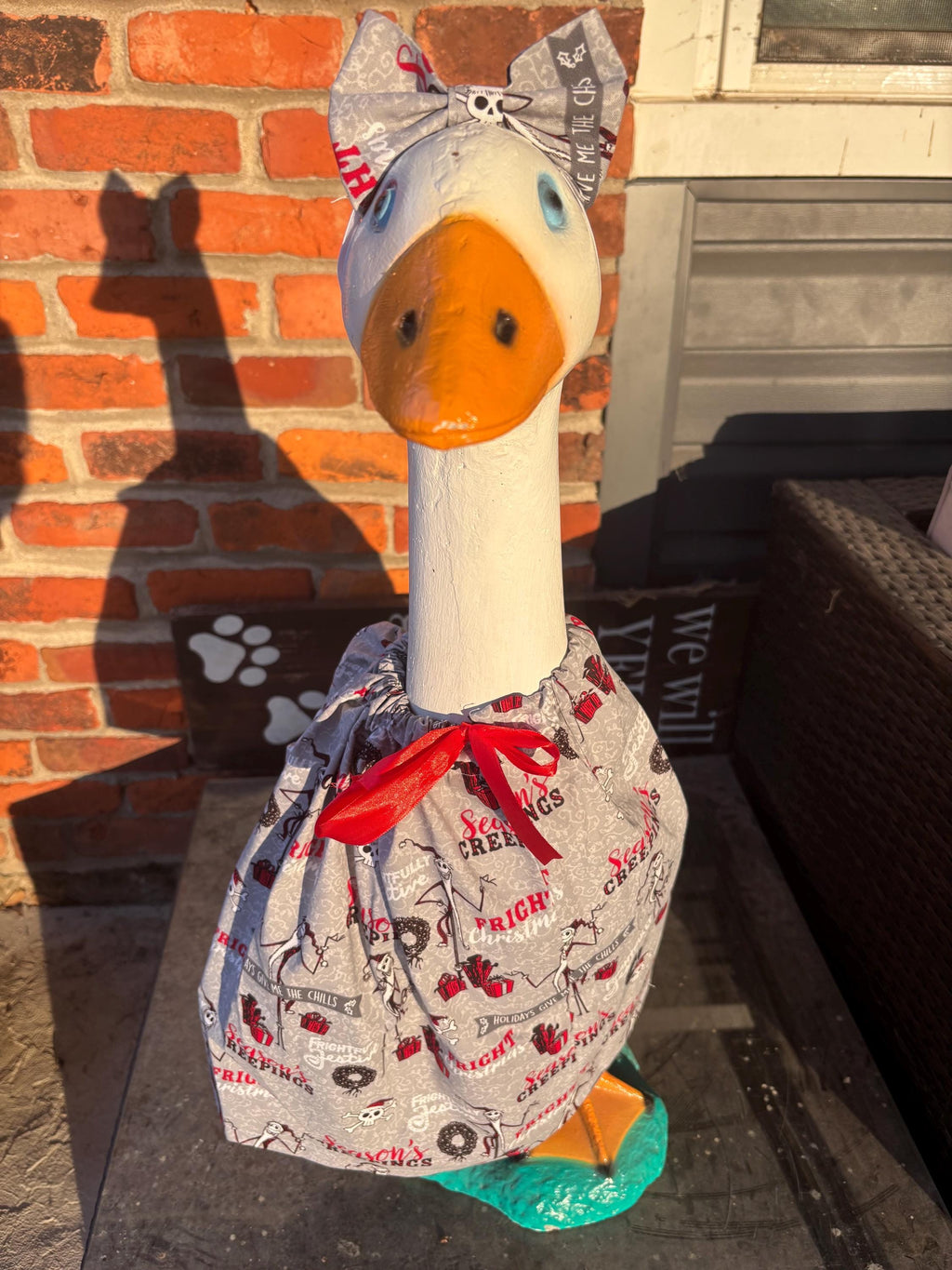 Spooky Holiday Porch Goose Outfit