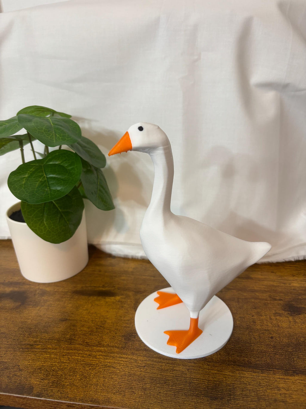 3D Printed Desk Goose – 7" PLA Filament Figurine, Office Decor