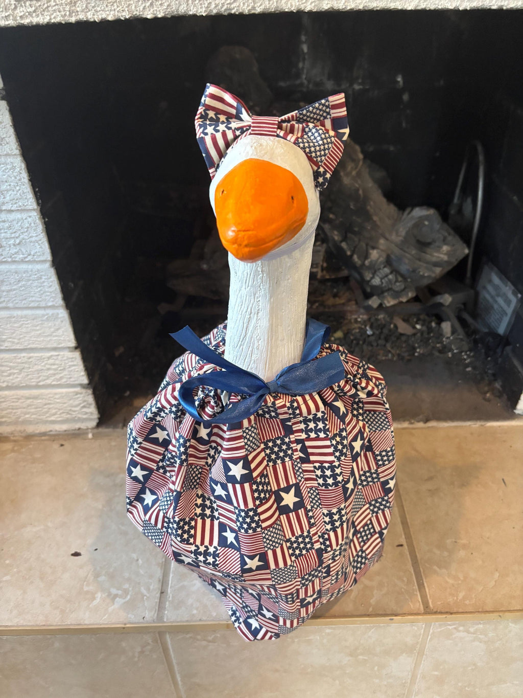 Patriotic Print Porch Goose Outfit