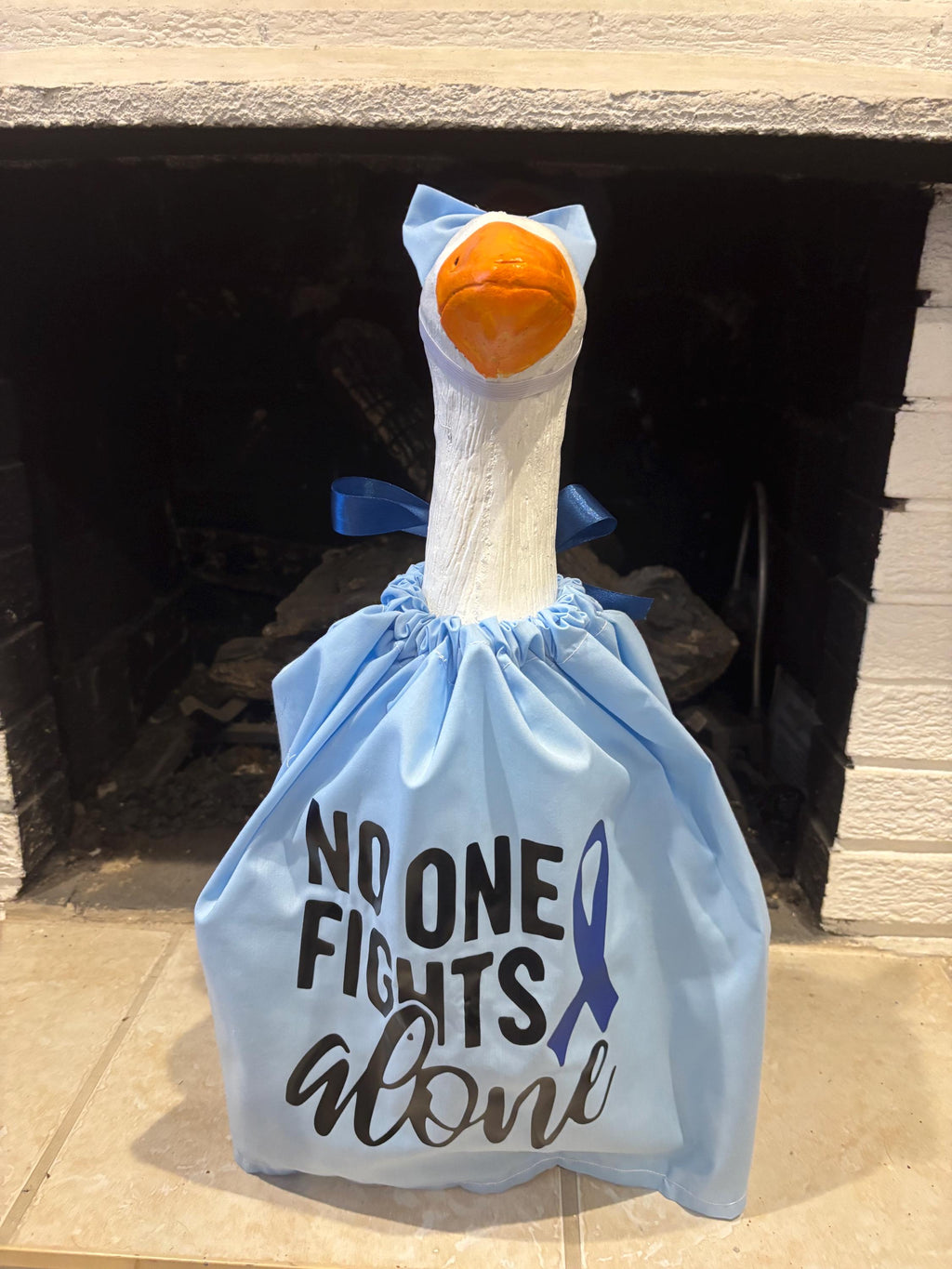 Colon Cancer Awareness Porch Goose Outfit
