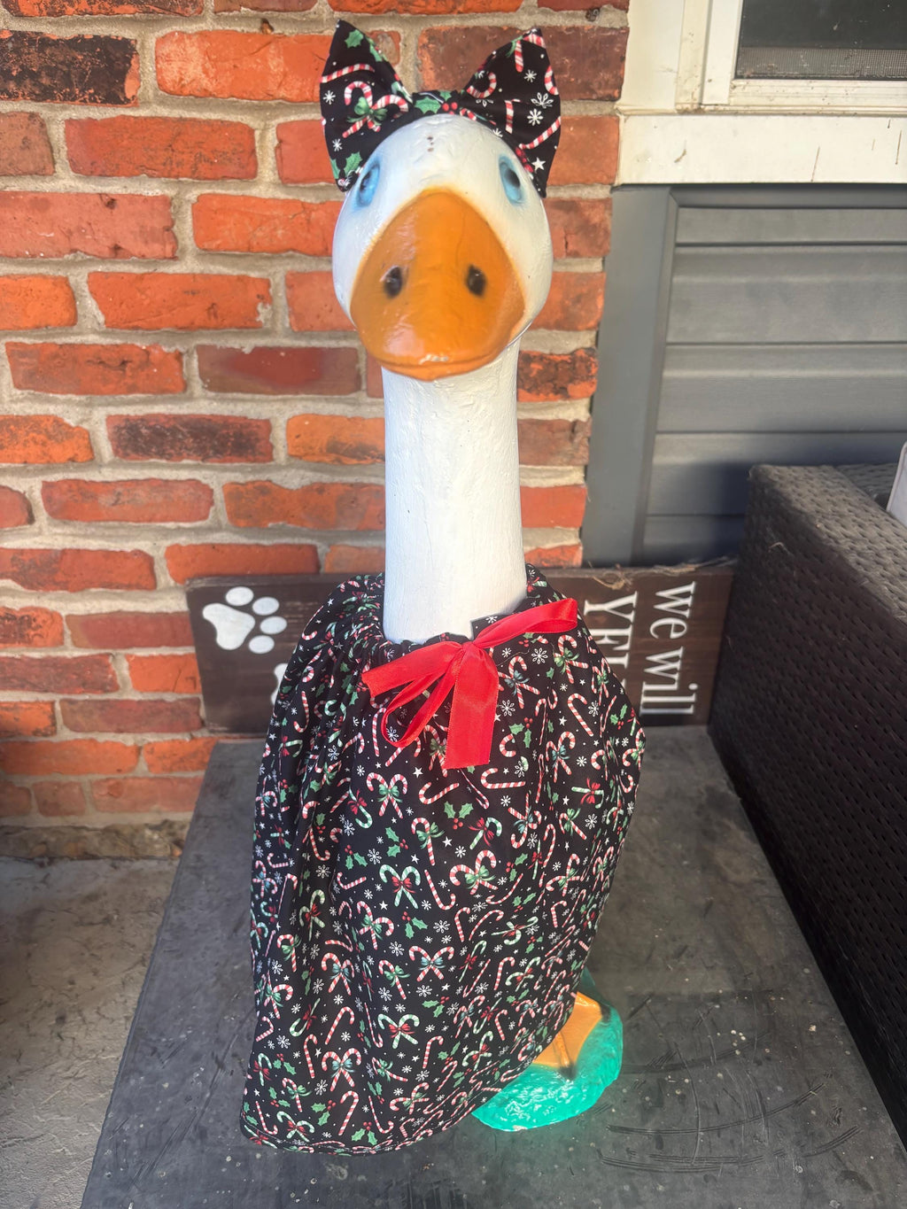 Christmas Porch Goose Outfit