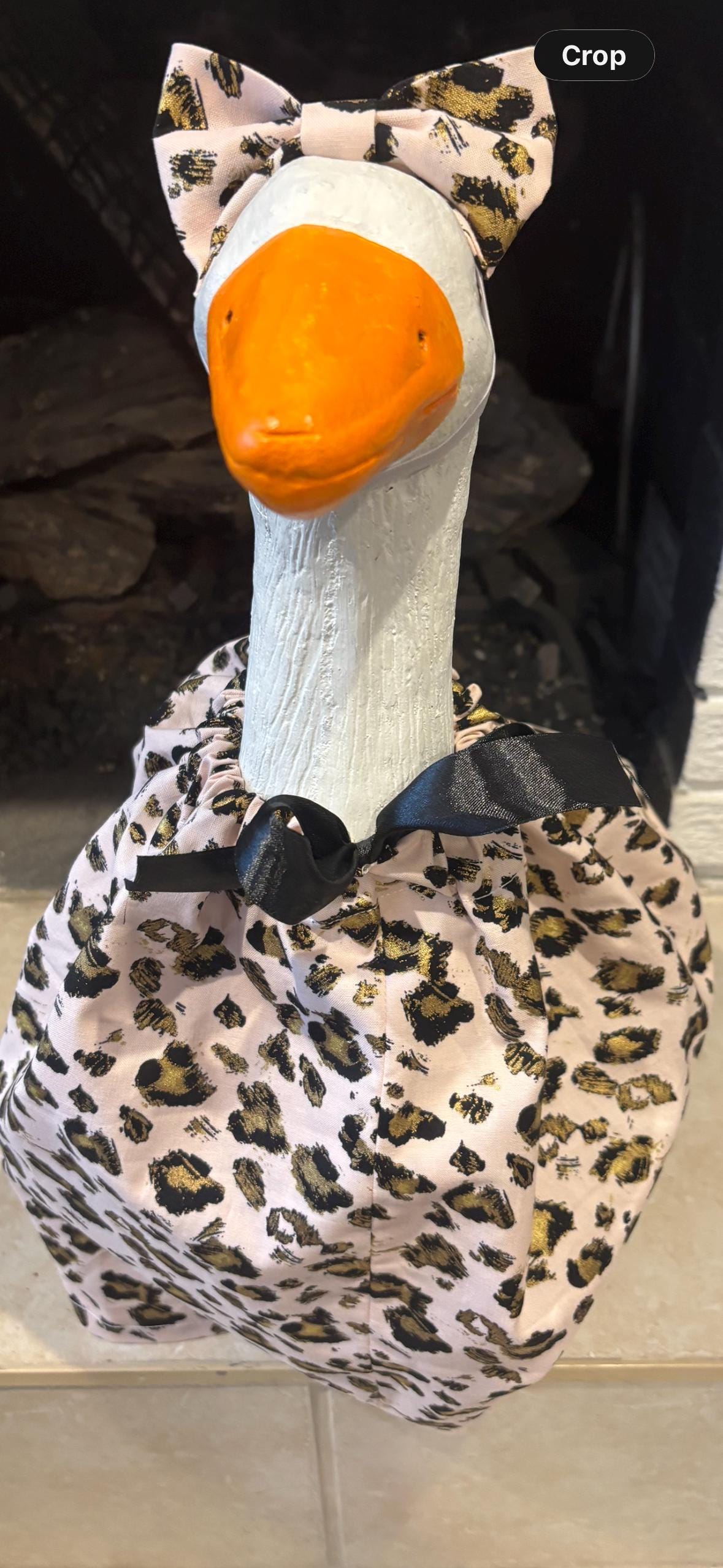 Pink Leopard Print Porch Goose Outfit