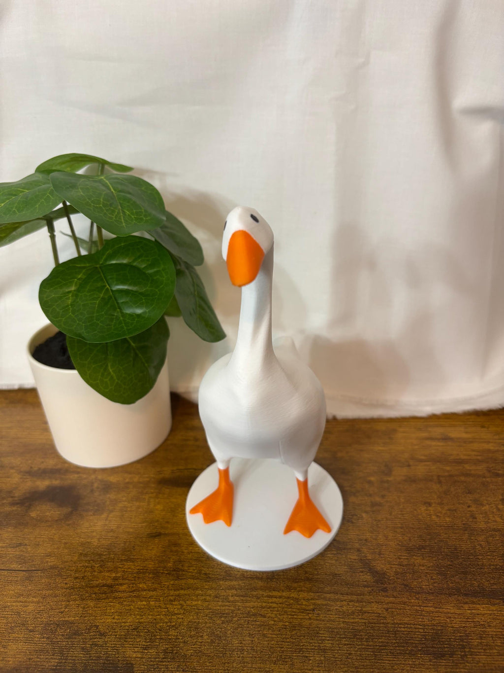 3D Printed Desk Goose – 7" PLA Filament Figurine, Office Decor