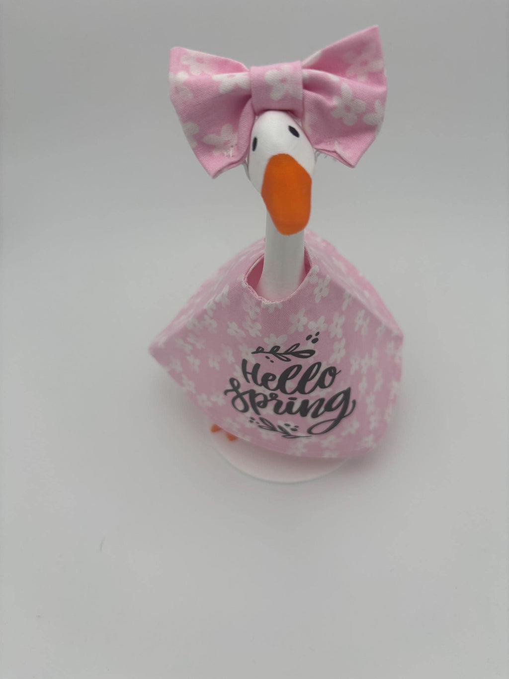 Hello Spring Desk Goose Outfit – Handmade Holiday Decor