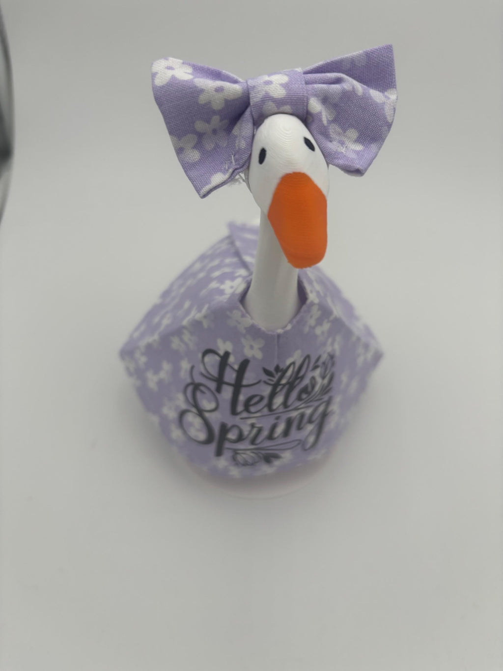 Hello Spring Desk Goose Outfit – Handmade Holiday Decor