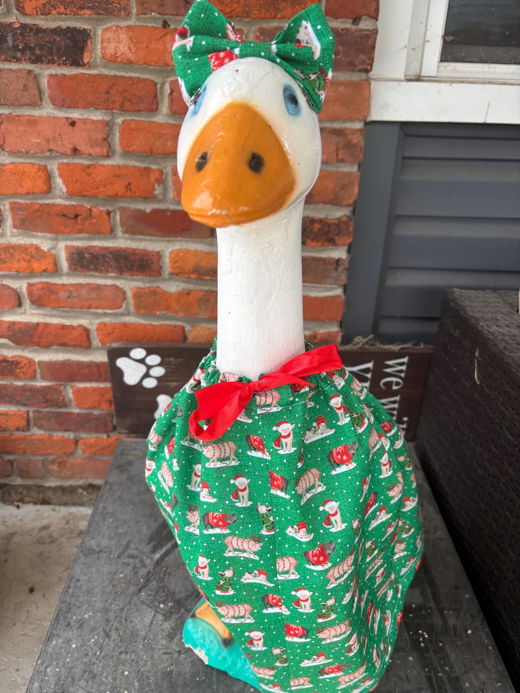 Christmas Porch Goose Outfit