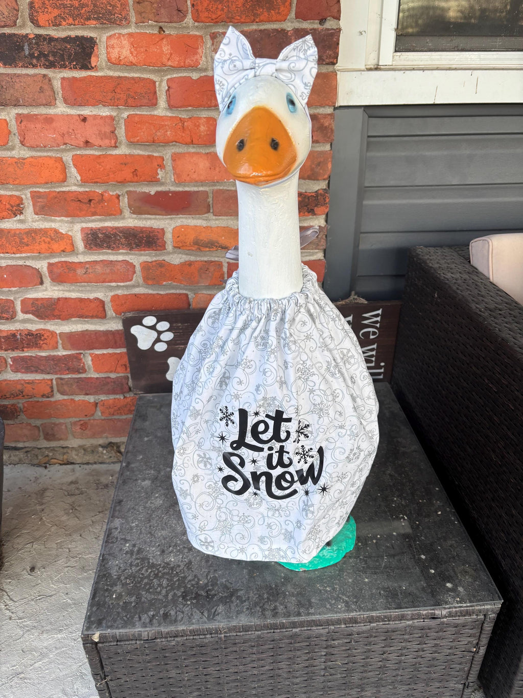 Let It Snow Porch Goose Outfit