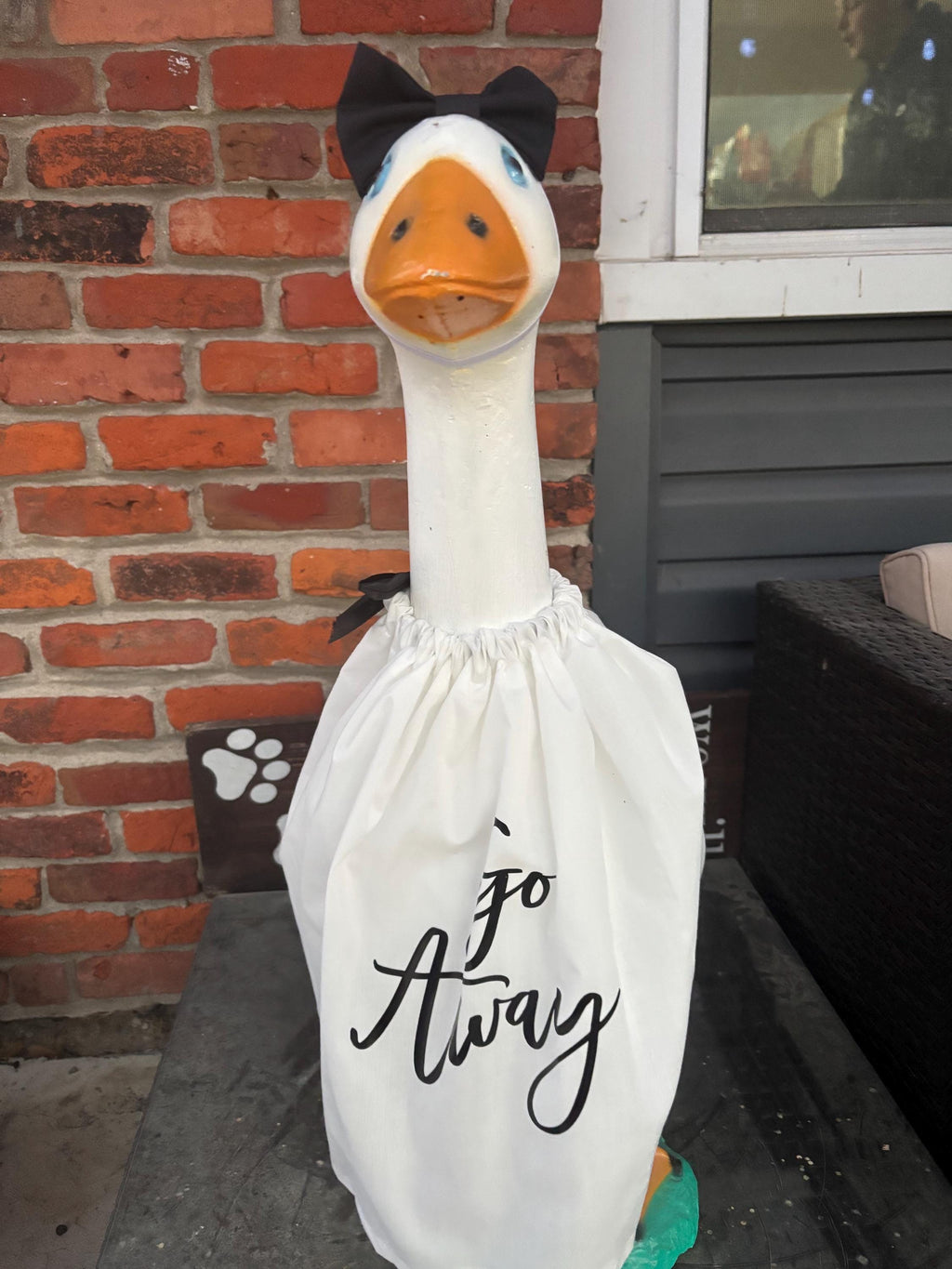 Go Away Goose Outfit – Funny Porch Decor (Fits 23–29″ Goose)