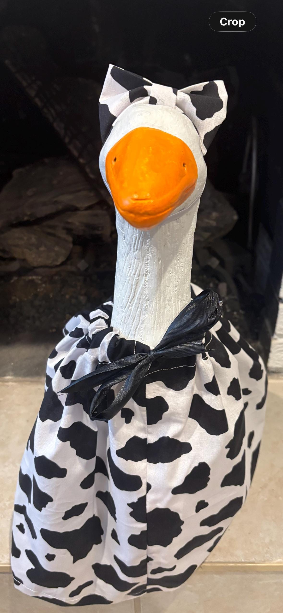 Cow Print Porch Goose Outfit