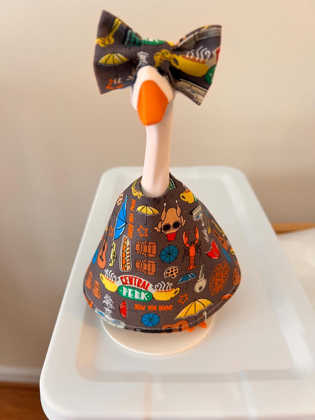 Friends Desk Goose Outfit – Handmade Pop Culture Decor for 7" Goose