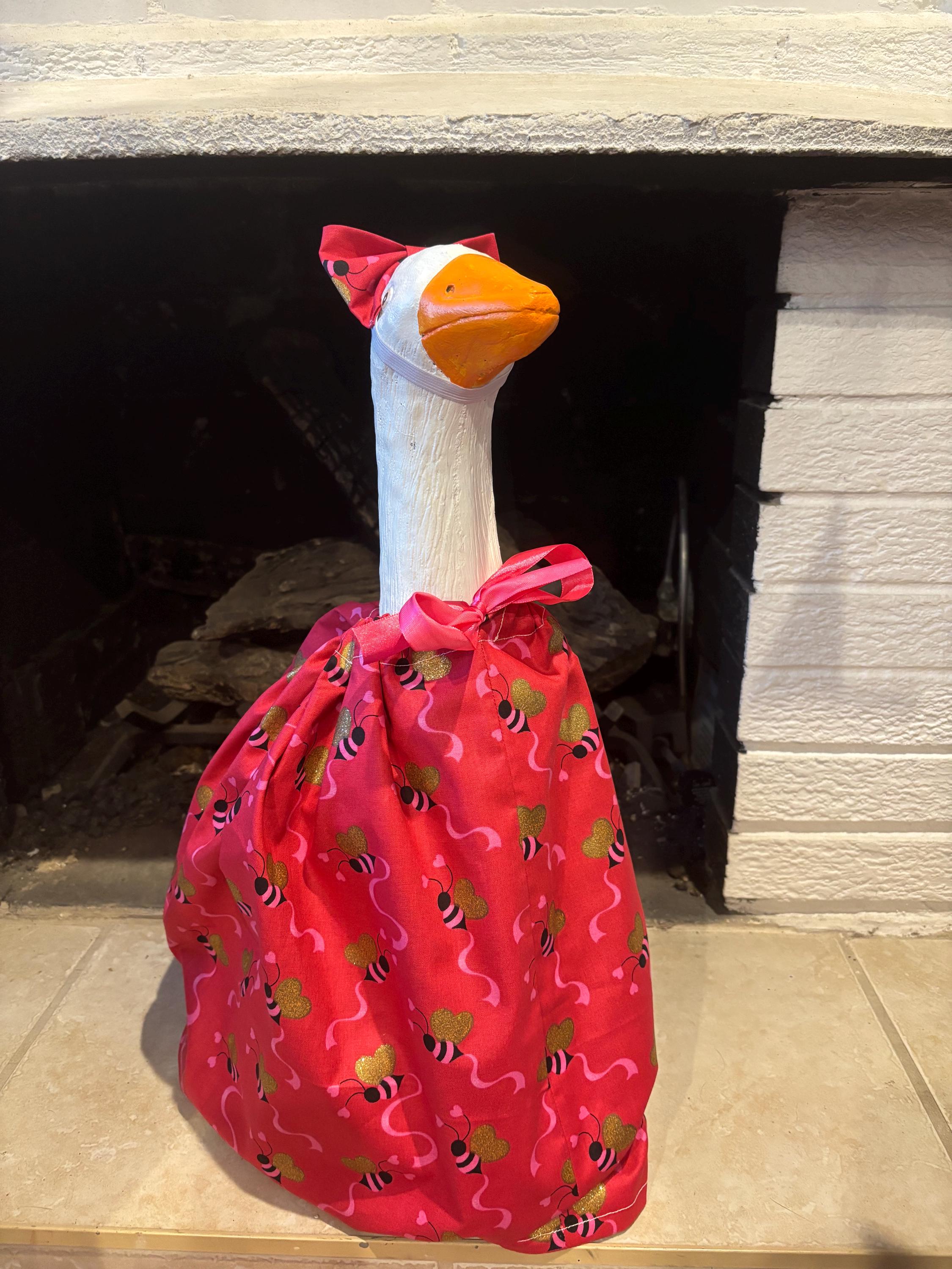 Valentine's Day Porch Goose Outfit