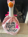 Breast Cancer Awareness Goose Outfit – Handmade Porch Decor (Fits 23–29″ Goose)