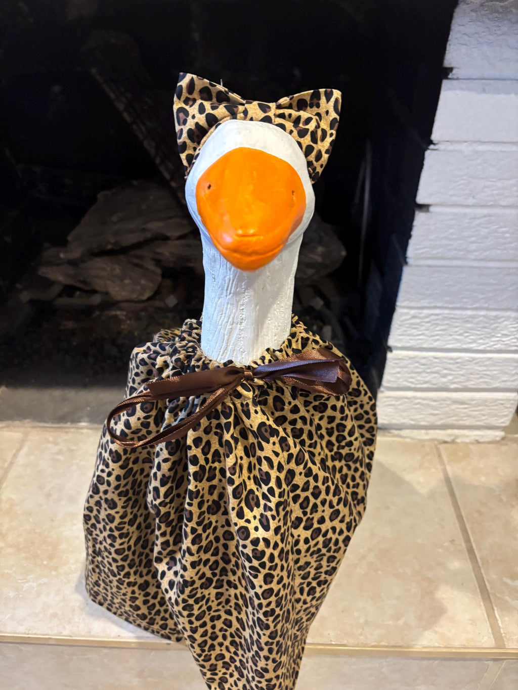 Leopard print Goose Outfit – Handmade Pop Culture Decor for 23-29 inch goose