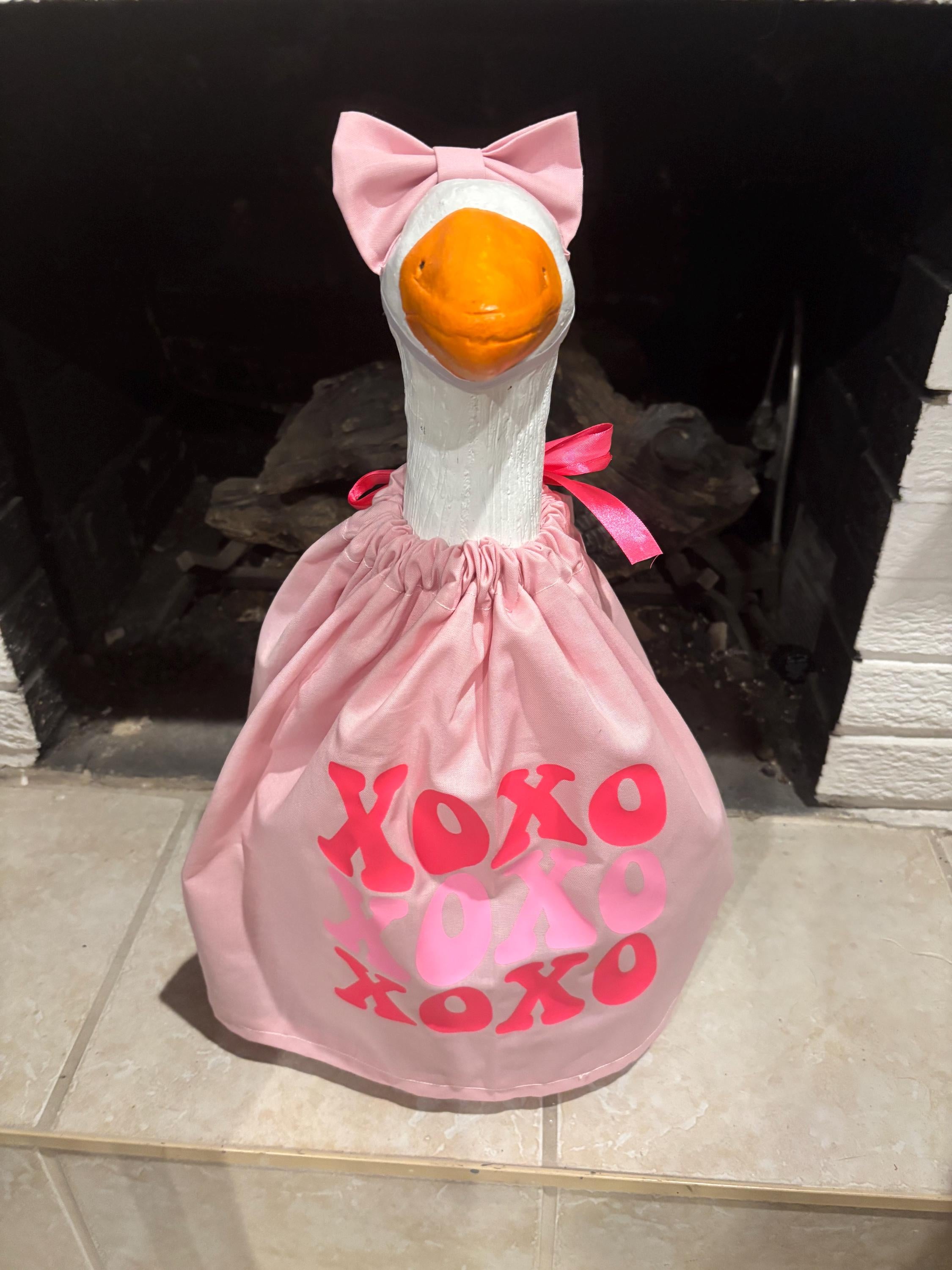 Valentine's Day Porch Goose Outfit