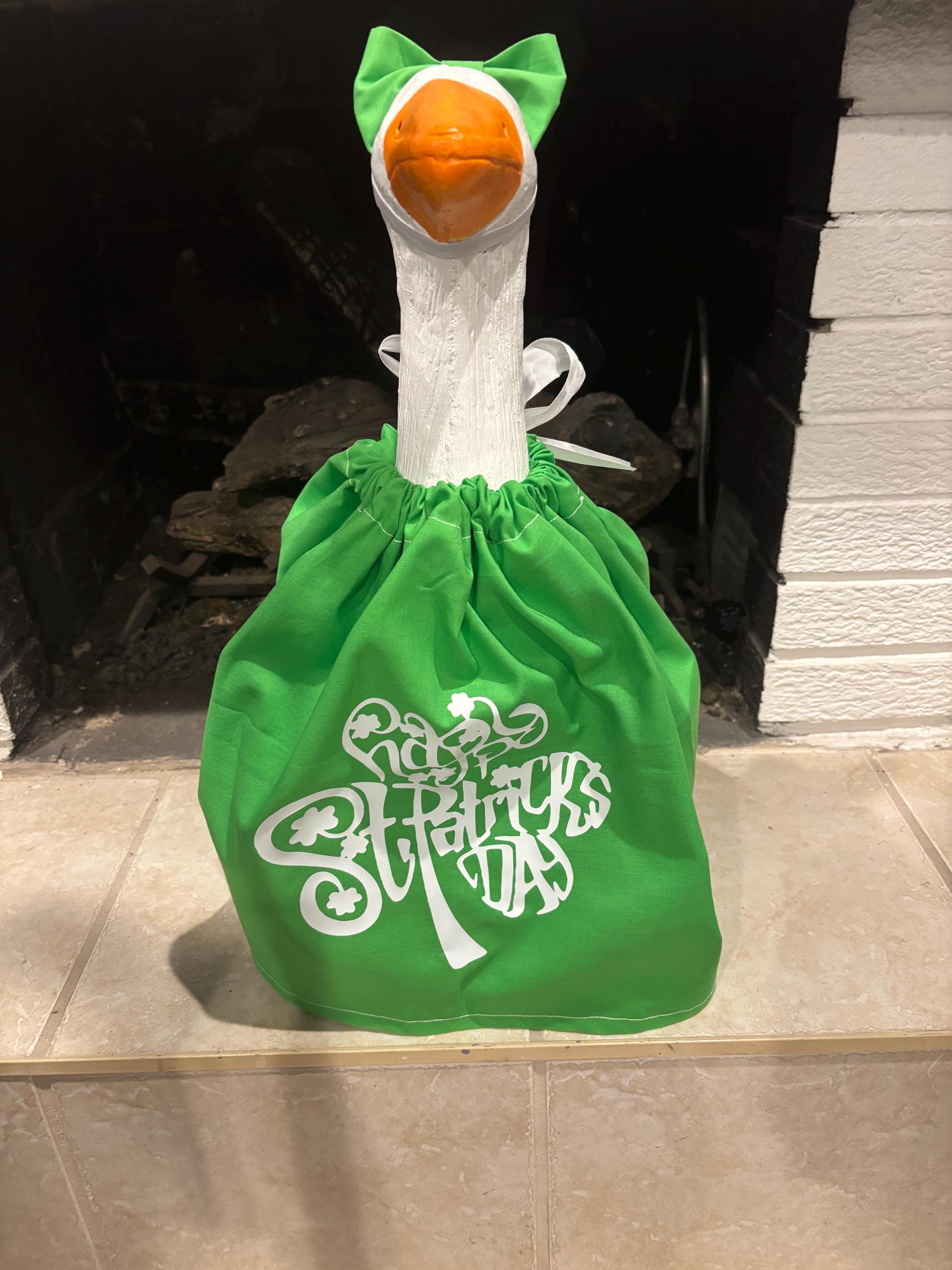 St. Patrick's Day Porch Goose Outfit