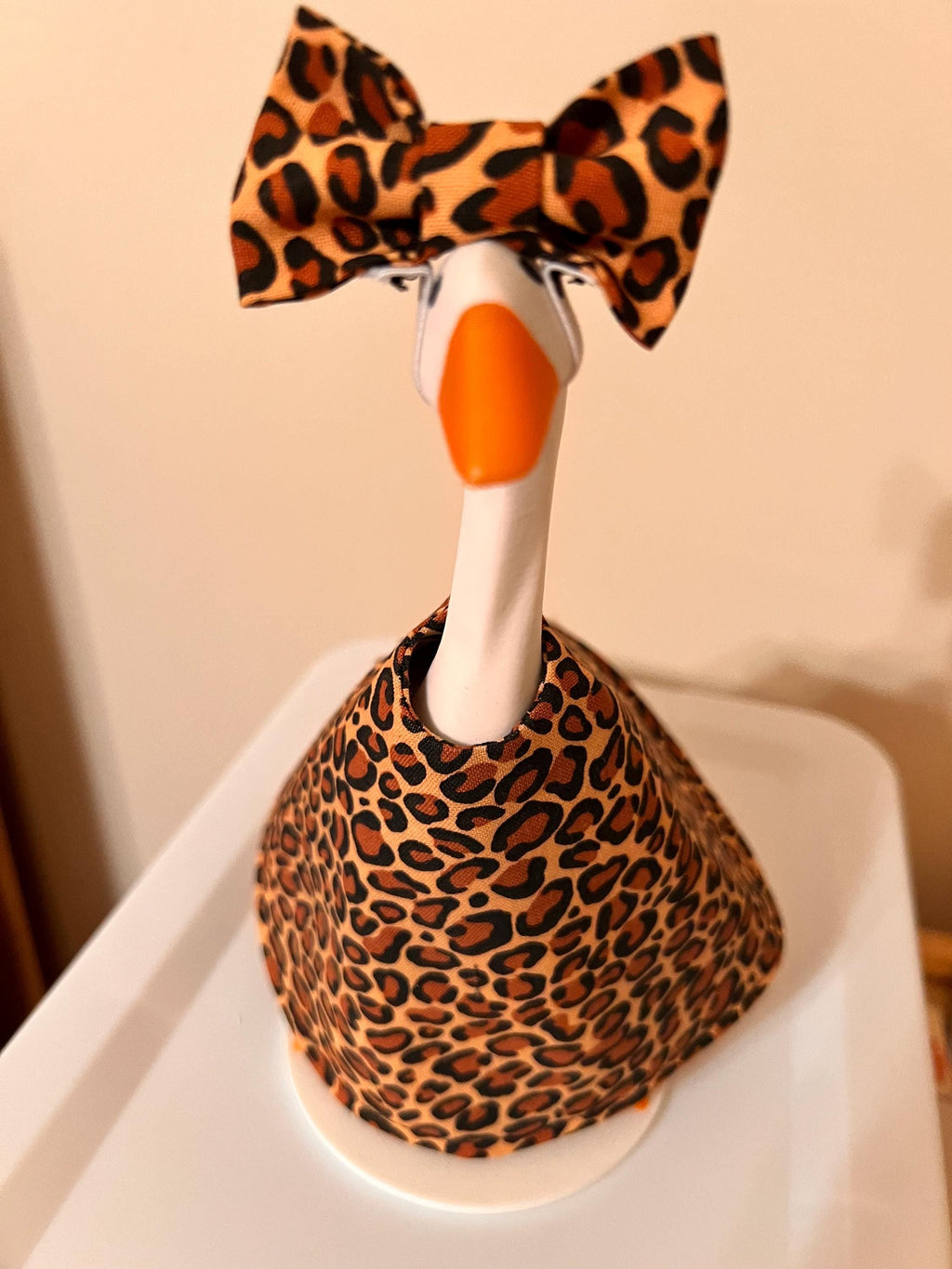 Leopard Print Desk Goose Outfit