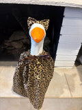 Leopard print Goose Outfit – Handmade Pop Culture Decor for 23-29 inch goose