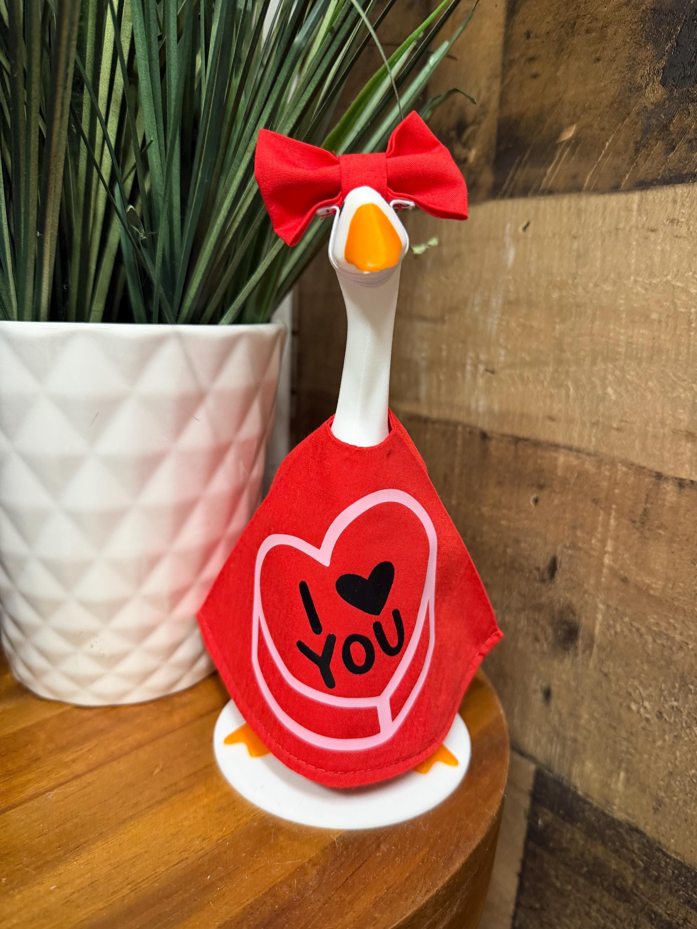 Valentine's Day Desk Goose Outfit