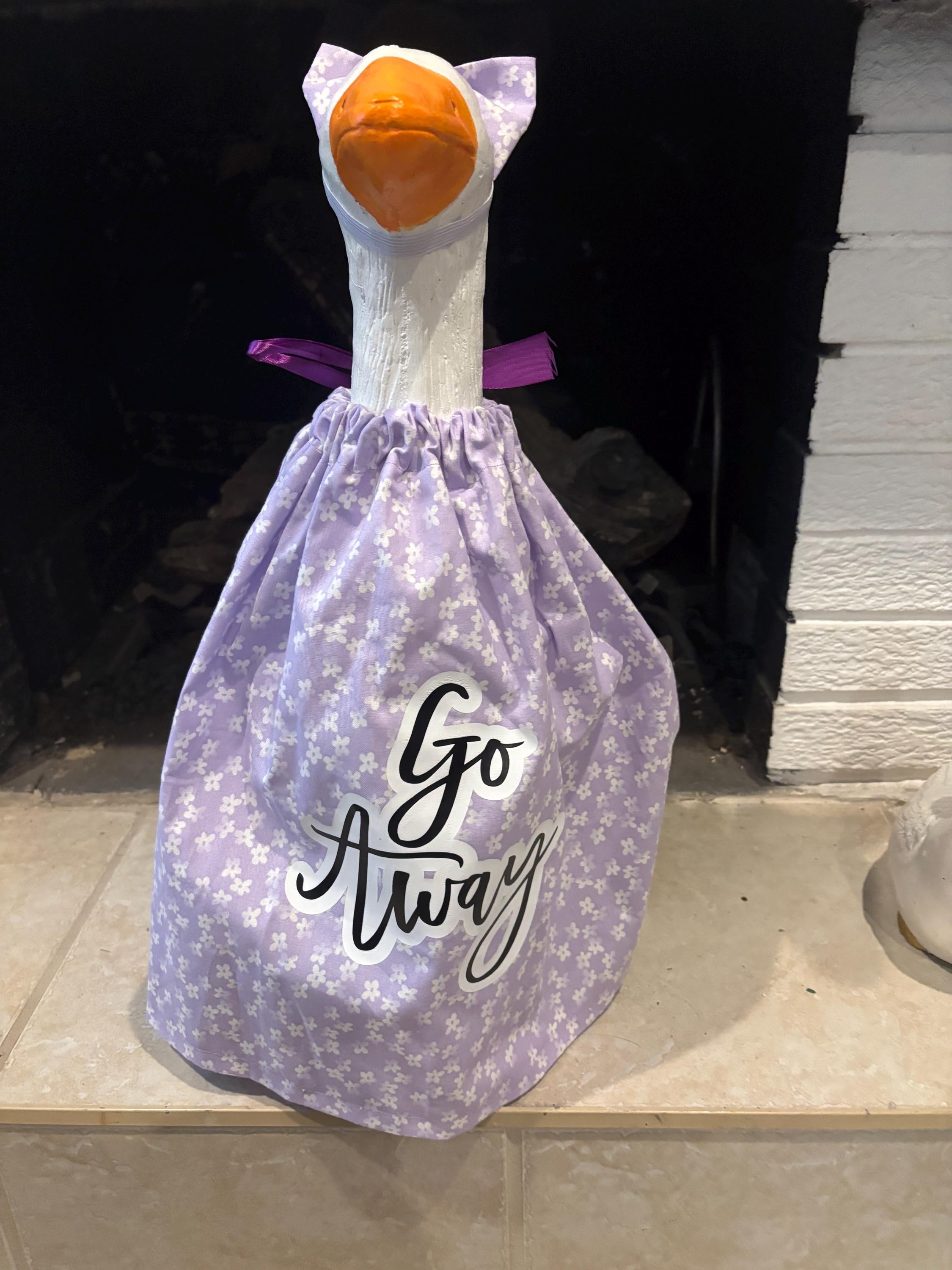 Go Away Goose Outfit – Funny Porch Decor (Fits 23–29″ Goose)