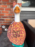 Handmade Fall Porch Goose Outfit – Autumn Decor (Fits 23–29″ Goose)