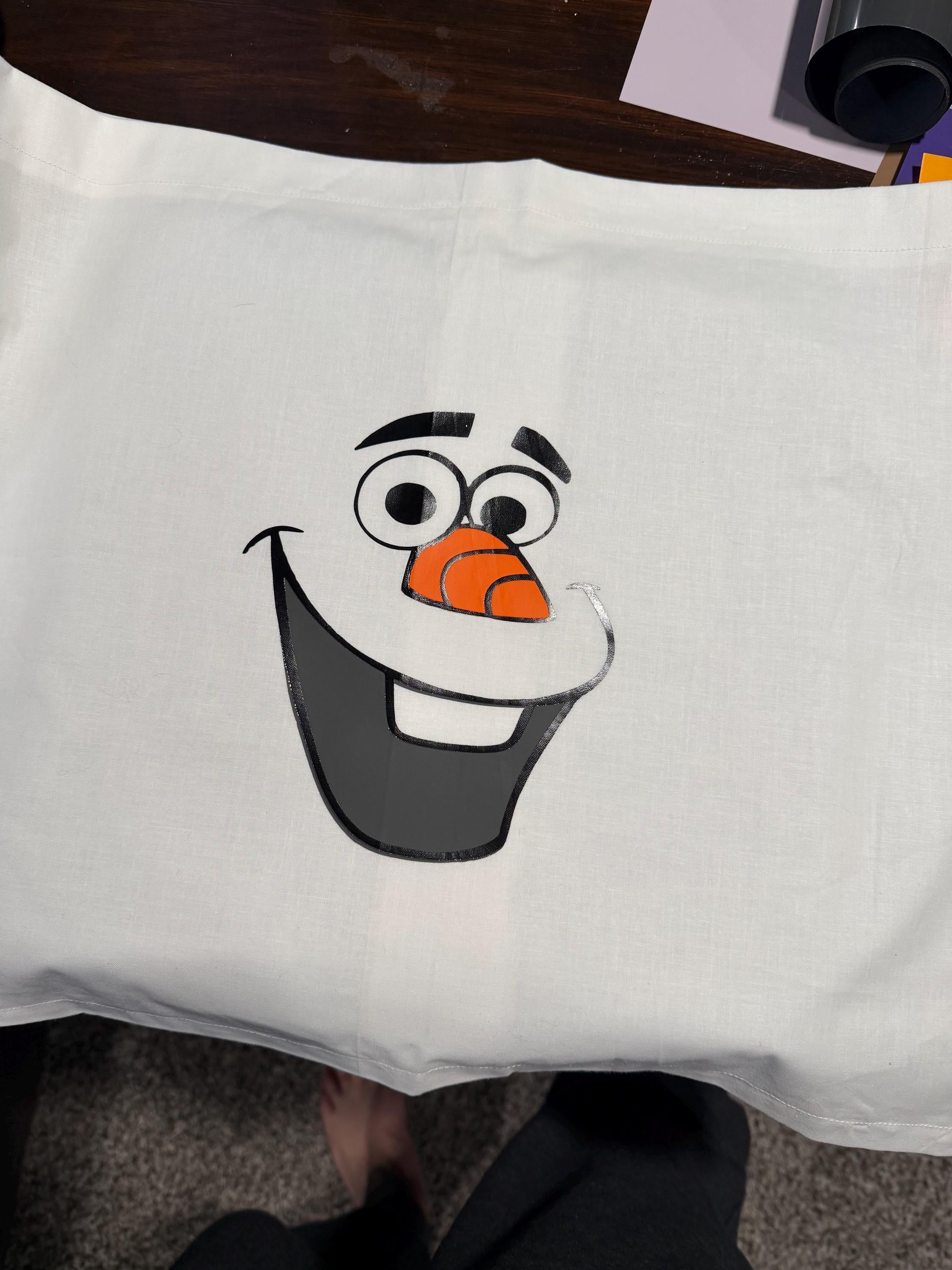 Handmade Olaf Snowman Goose Outfit – Winter Porch Decor (Fits 23–29″ Goose)
