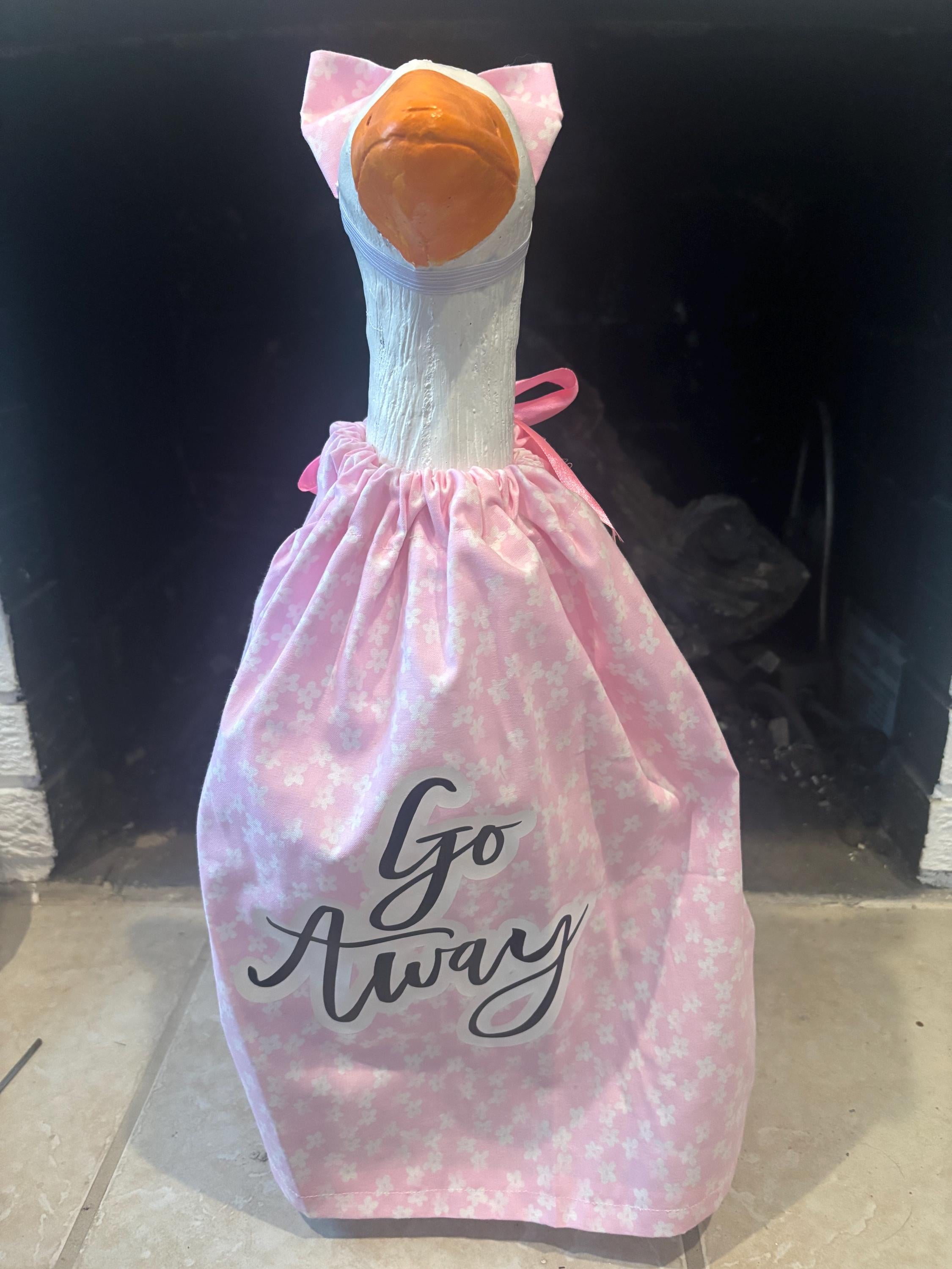 Go Away Goose Outfit – Funny Porch Decor (Fits 23–29″ Goose)