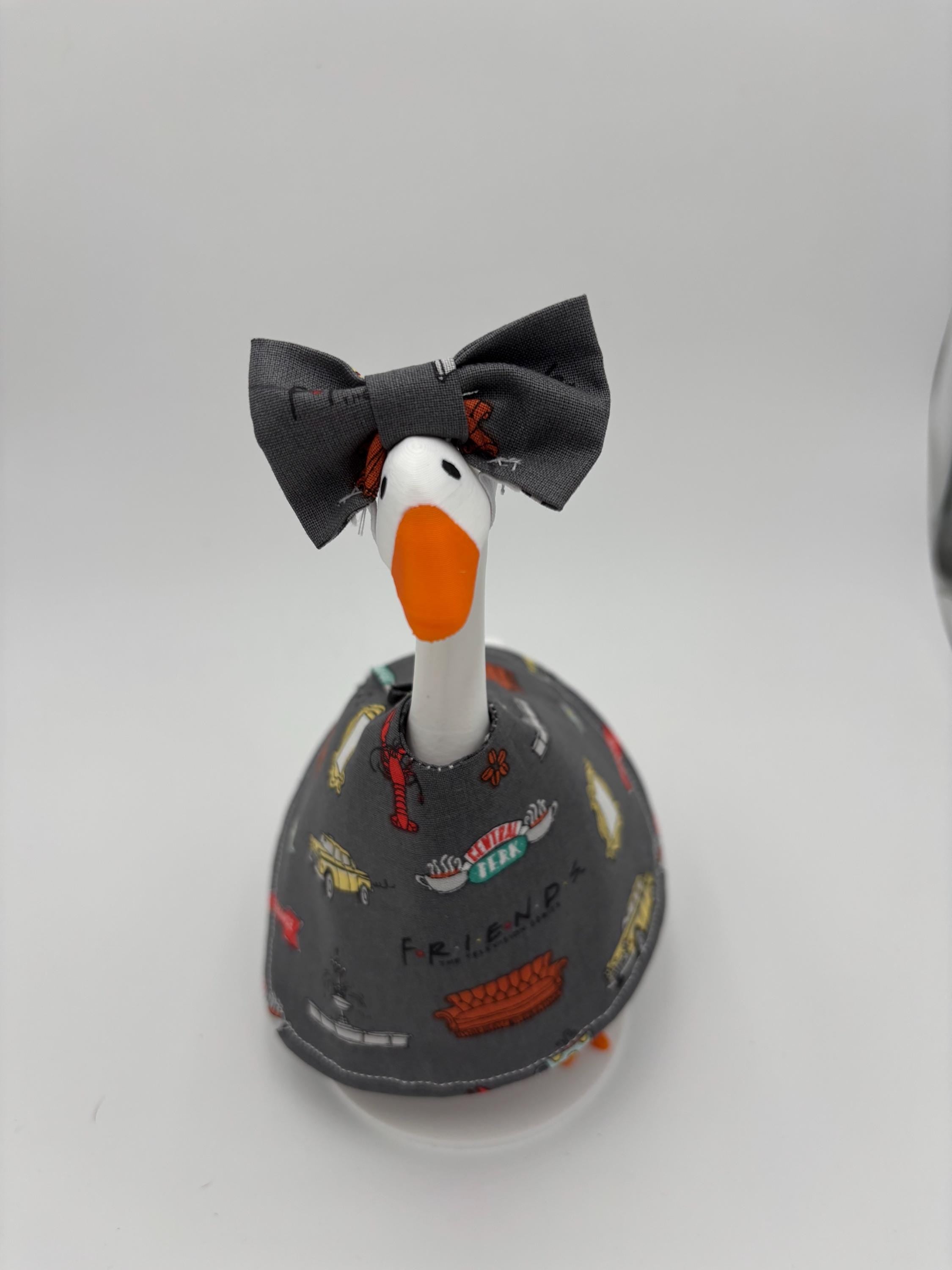 Friends Desk Goose Outfit – Handmade Pop Culture Decor for 7" Goose