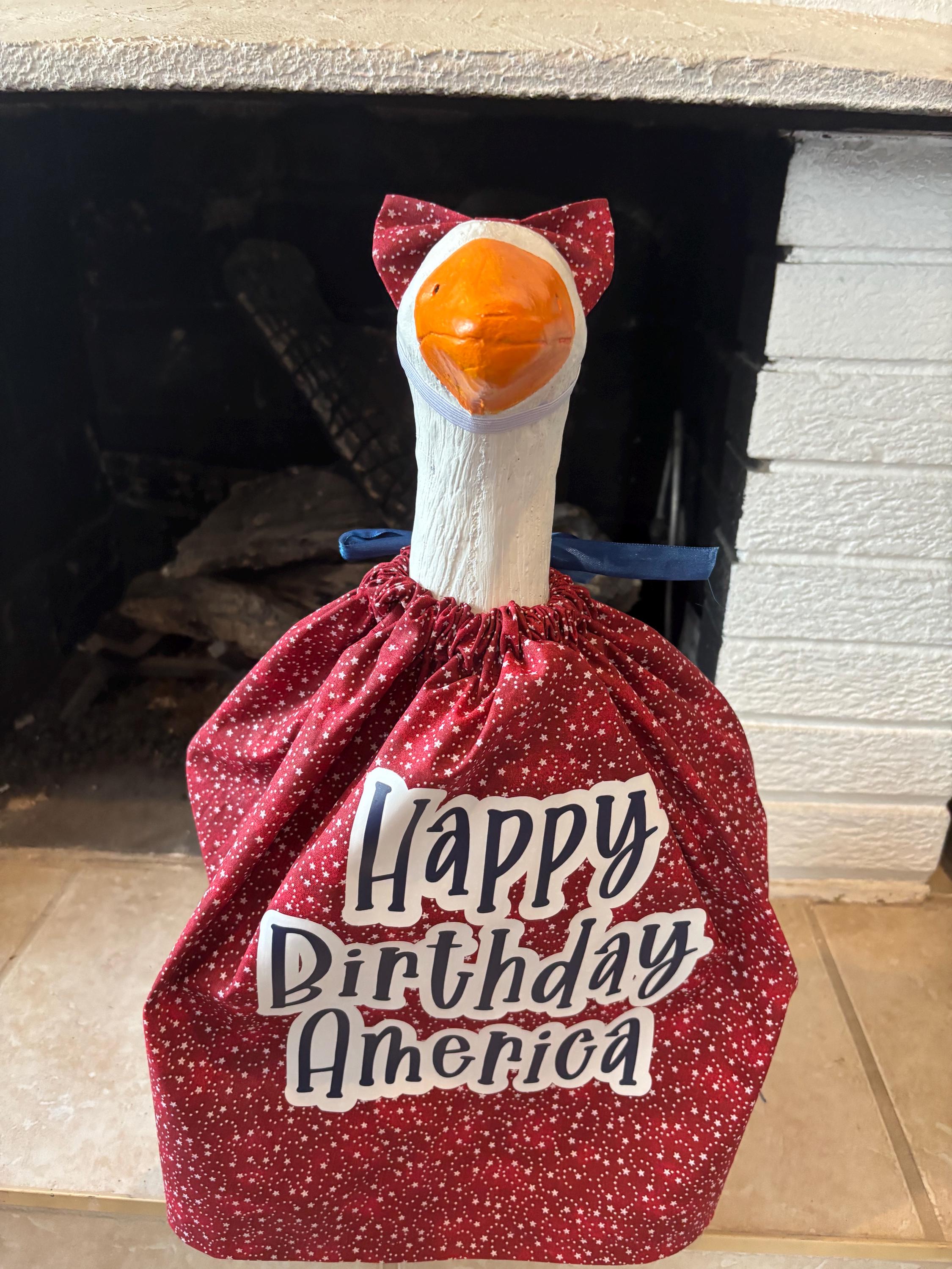 Patriotic Porch Goose Outfit